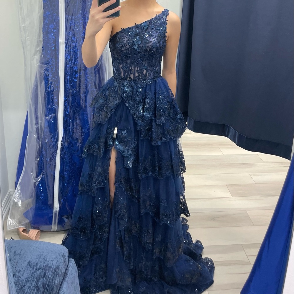 Sherri Hill 55799 Prom Dress in Navy Blue!